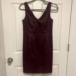 Ann Taylor Plum Sleeveless Sheath Dress Petite 2P Work Office